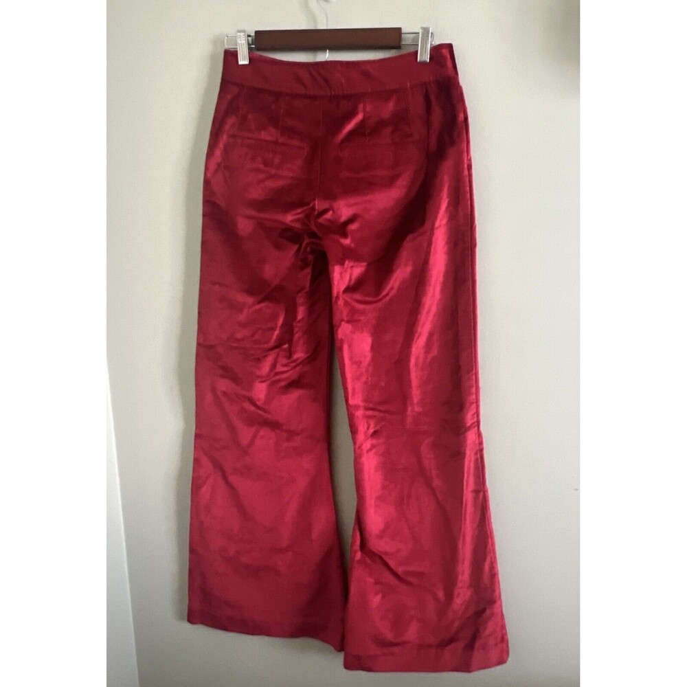 NWT Free People Walk With You Velvet Wide Leg Flare Trousers Sz 4 - Picture 10 of 13